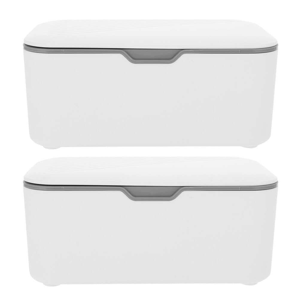 Vaguelly Baby Wipes Dispenser Navigation 2pcs Refillable Wipes Holder Wipe Dispenser for Bathroom Wipes Storage Box Lid Reusable and Leakproof Easy to Use