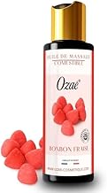 Gourmet Edible Massage Oil – Natural, Sweet, Made in France 100 ml – Choice of: Strawberry Candy - Banana Candy - Exotic Fruits or Green Apple (Strawberry Candy)