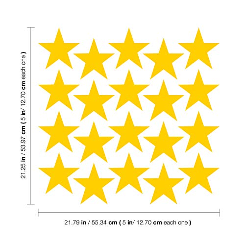 Set de 20 vinilos decorativos de pared con estrellas miniatura 2