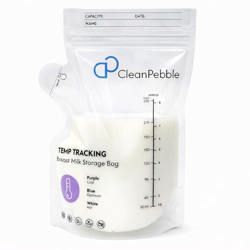 CleanPebble™ Breast Milk Storage Bags, Temp Tracking Color Change...