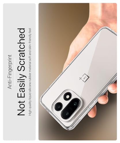 Image of WOW IMAGINE Transparent Back Cover Case for 1+ OnePlus 15 5G | Raised Bumps for Full Device & Camera Protection Shockproof TPU Silicone Back Case Mobile Cover - Transparent