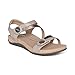 Aetrex Women's Jess Orthopedic Adjustable Quarter Strap Sandals - Comfort Memory Foam Fashion Flat Womens Sandals with Arch Support Smoke