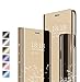 Jierich do Xiaomi Mi 10T Lite 5G etui, Flip Clear View półprzezroczysta osłona stojąca, powlekanie lustrzane całe ciało 360°inteligentna osłona do Xiaomi Mi 10T Lite 5G-Gold
