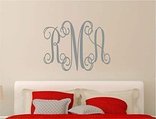 Lucylews Monogram Wall Decal Personalized Teen Dorm Room Decor 3 Letter Monogram - Thumbnail 4