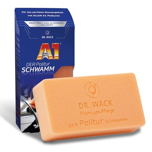 Dr. Wack – A1 DER Politur Premium Schwamm zum Auto-Polieren I Perfekt zum Auftragen aller A1 Polituren I Langlebiger Polier-Schwamm für alle Lacke I Hochwertige Autopflege – Made in Germany