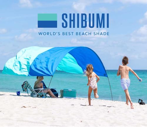 Shibumi Shade®, World's Best Beach Shade, The Original Wind-Powered® Beach Canopy with Wind Assist Included, Provides 150 Sq. Ft. of Shade, Compact & Easy to Carry, Sets up in 3 Minutes