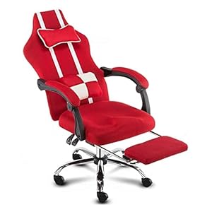 Computerstoel Lift Draaistoel Hoge rugleuning Ligstoel met voetenbank Ergonomische gamingstoel Stoel (kleur: rood) nodig Comfortabel jubileum vision