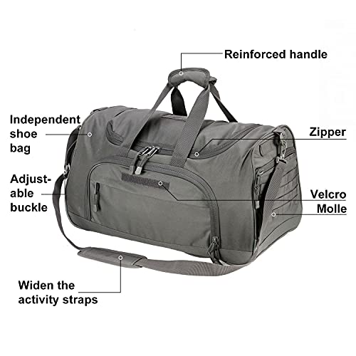 WolfWarriorX Gym Bag for Men Tactical Duffle Bag Military Travel Work Out Bags