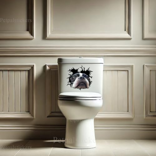 Image of Cute Dog Stickers for Car Window Decals Waterproof Funny Sticker (Boston Terrier Sticker)