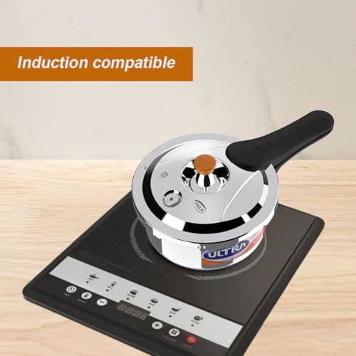 Image of Ultra Duracook Junior Celebrations pack of 3.5L & 5.5L Pressurecooker,Gifting,SS304 FoodGrade,Interchangeable Lids,Frothcollector,Induction,3LayerCompositeBase,solid Bakelite handles,ISI,10Y Warranty