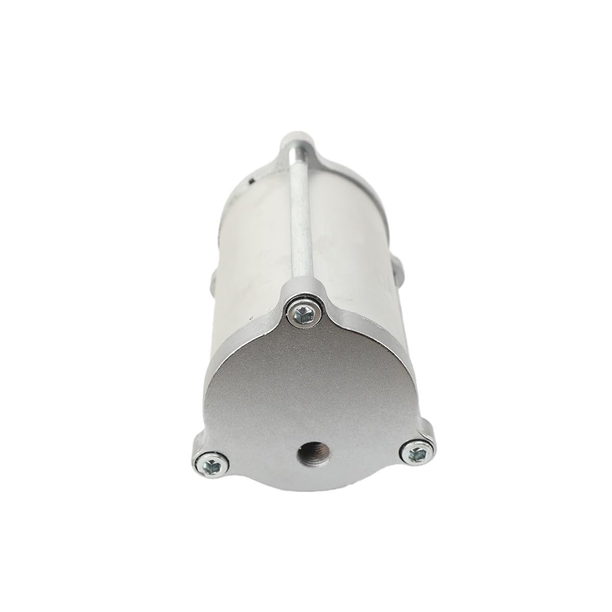 Druckluftmotor, 10 bar Druckluftmotor kompatibel mit pneumatisch angetriebene Hydraulikpumpen, Gehäuse mit Stehbolzen, 130mm Zylinderlänge, 1/4'' Gewinde Luftanschluss, silber