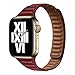 Produktbild Slim Leather Link für Apple Watch Band 40mm 44mm 42mm 38mm 42 mm Magnetic Loop Uhrenarmband für iWatch   6 5 4 3 SE Armband- Weinrot,38mm oder 40mm