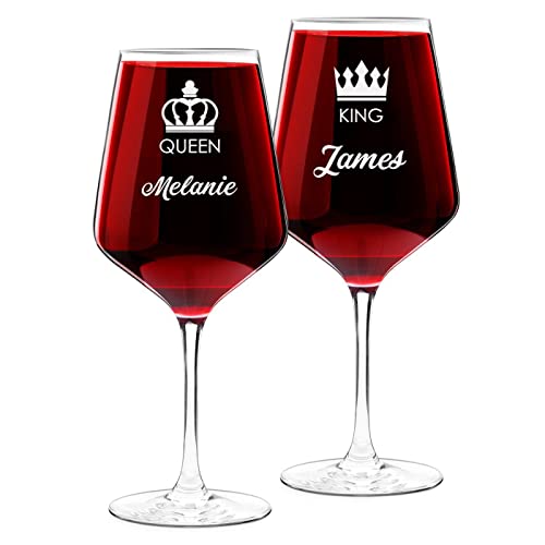 Maverton Wine Set of 2 glasses for couples - Personalized