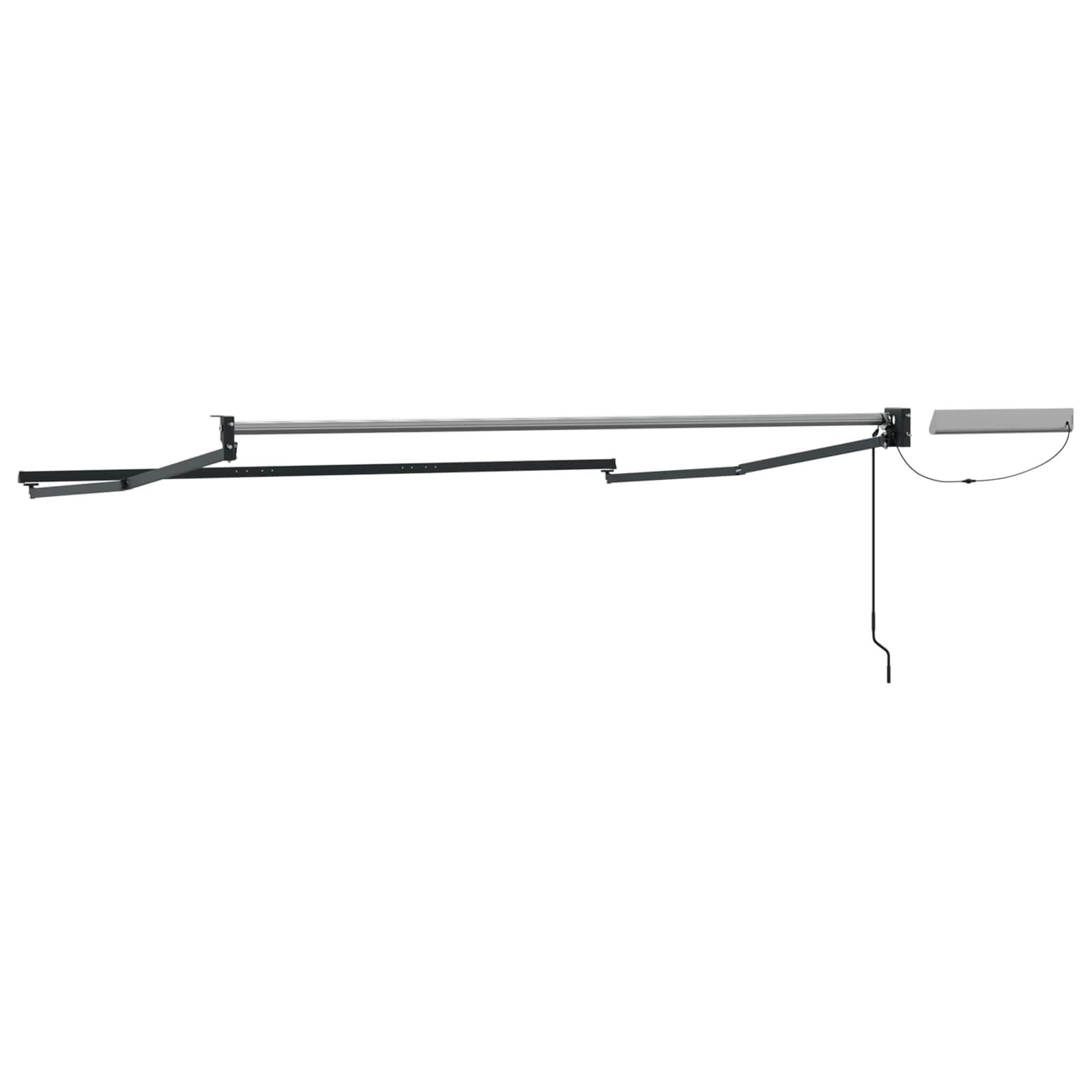 Cadre de Store rétractable électrique Anthracite 3 x 2,5 m en Acier et Aluminium avec Panneau Solaire, télécommande, manivelle, pour terrasse, Jardin, Protection Solaire extérieure