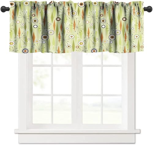 Mid Century Geometric Window Valance, W54xL18in