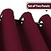 H.VERSAILTEX Curtains Ultra Sleep Well Microfiber Blackout Thermal Insulated Grommet Drapery Panels Energy Efficient Window Curtains/Drapes for Christmas (Set of 2, Burgundy, 52 x 96 Inch)