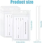 Clear Luggage Tags Bag Tag Holder with Luggage Tag Loop Straps Identification ID Card Badge Holder for Business Travel and Office Supplies(20 Pack)