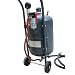 SwitZer 38L 10 Gallon Sandblaster Equipped with Nozzle Shut-Off Valve Pressure Gauge Ceramic Nozzle 2.5m Hose Filling Funnel Watertrap 6" Rubber Wheels and Can Vas Hood
