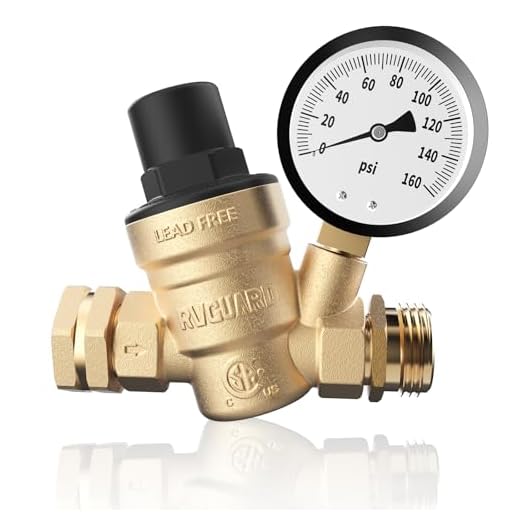 RVGUARD Brass Water Pressure Regulator Valve