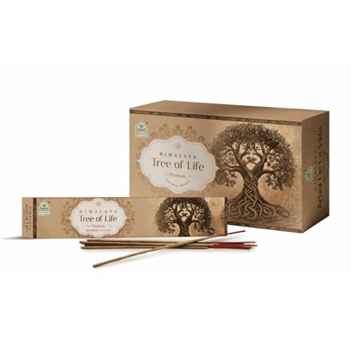 Himalaya Bastoncini Incenso Premium Albero della Vita – Erbe Sacre per Pace Interiore, Saggezza, Longevità e Equilibrio Spirituale