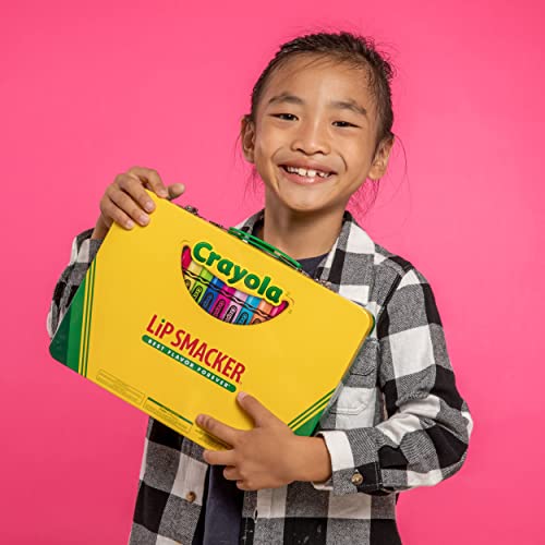 Lip Smacker Crayola Flavored Lip Balm Collectors Tin Flavor Vault, 24 Count| Clear Matte | For Kids, Men, Women, Gift Set #TOP1