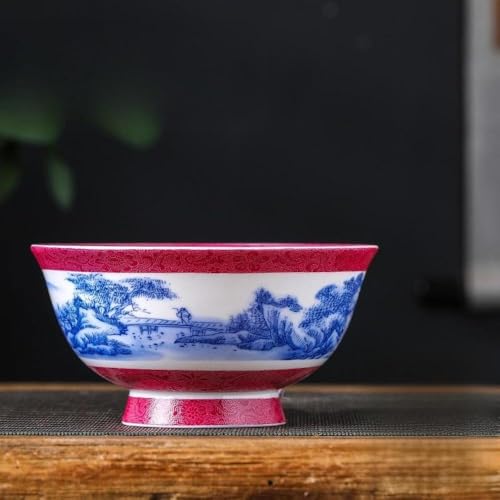 景徳鎮黒花柄　大丼　ラーメン鉢　骨董　ヴィンテージ　レア　アンティーク２点セット 丼 ラーメン鉢 ラーメン丼 6.0玉丼 花鳥 おしゃれ 中華食器 業務用