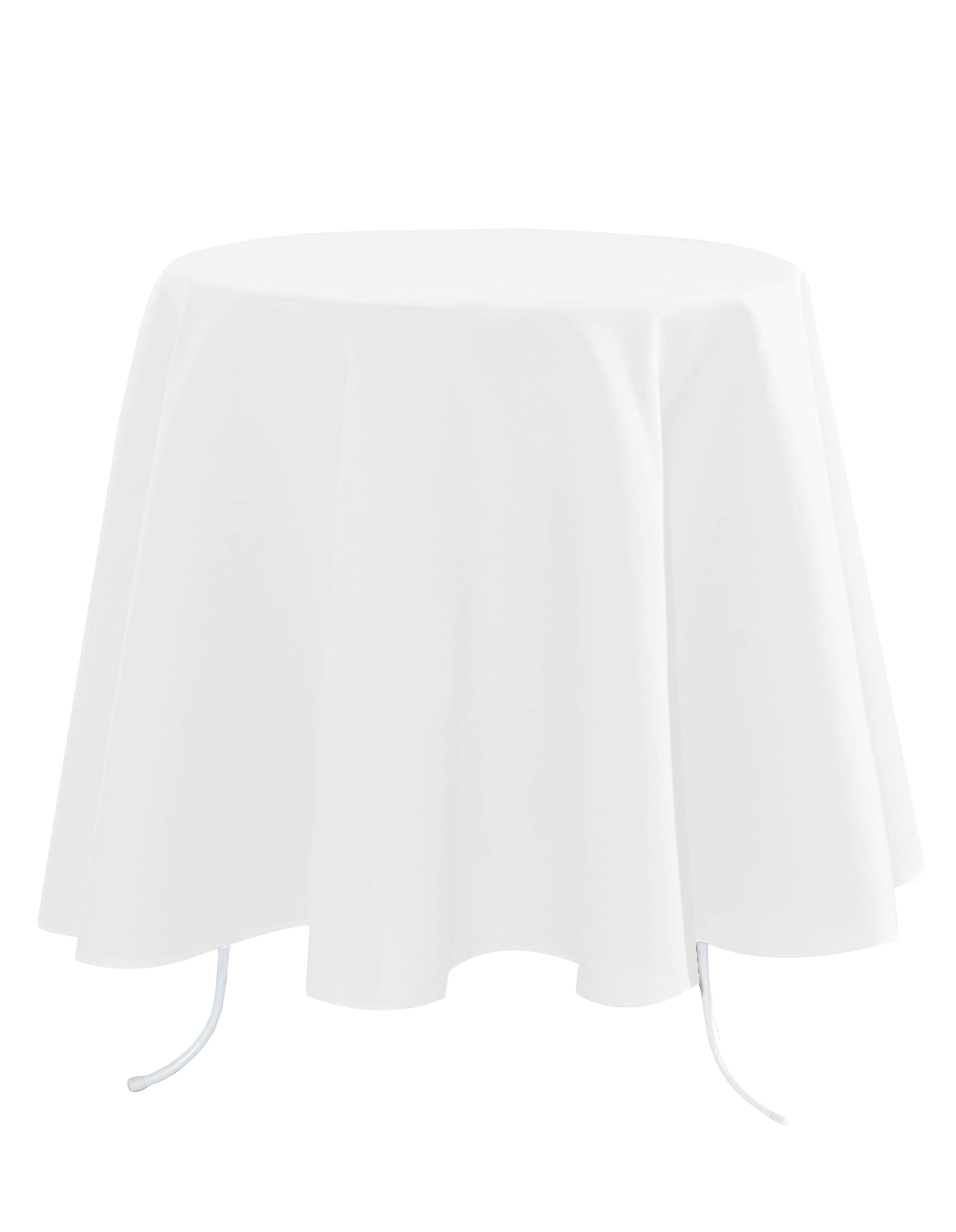 LOVELY CASA Nelson n204689019 Tablecloth Polyester 180 x 180 cm, White
