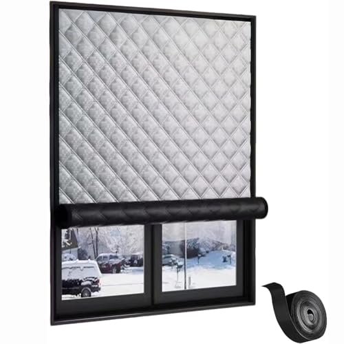 WYWY Kit de Aislamiento para Ventanas de Invierno, Soluciones Impermeables Reutilizables para Protección contra Corrientes de Aire, Viento y Reducción de Ruido(W90*h150cm)
