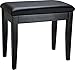Piano Bench w/ Storage, Black