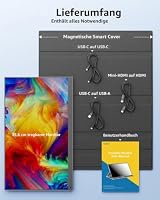Yodoit Portable Monitor 14" 1920×1200 100% sRGB FHD Tragbarer Laptop Screen Erweiterung Externer Bildschirm USB-C & HDMI mit Schutzhülle & Lautsprecher, Mobiles Display für PC, Mac, Xbox, PS, Switch – Ansicht 6