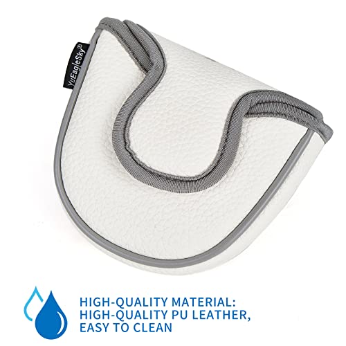 Yueaglesky Golf Club Mallet Putter Head Cover With Usa Flag Design - Magnetic Closure, Durable Pu Material - Single Package （White Or Black） #TOP5