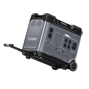 OUKITEL P5000 Power Station 5120Wh, 2200W LiFePO4 Solar Generator, 2.8H to Full Charge, Solar Powered Generator for Emergency, Power Outage, Home Use (Solar Panel Optional)