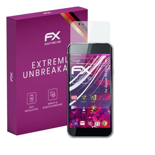 atFoliX Glasfolie kompatibel mit Gigaset ME Pure Panzerfolie, 9H Hybrid-Glass FX Schutzpanzer Folie