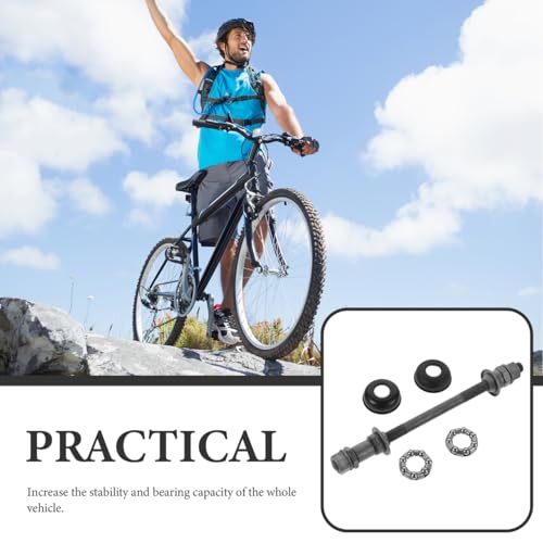 Gatuida Fahrrad Hinterachse, Mountainbike Hinterachse 180Mm Solide Fahrrad Hinterradachse Mit Kugellager FüR Stabile Rotation Und Kompatibel Mit Mountainbike Modellen