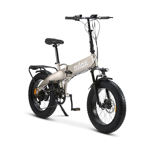Nilox, Ebike X10, Bici Elettrica Pieghevole, Fino A 70 Km Di Autonomia, Fino A 25 Km/H, Motore Da 36 V/250 W E Batteria Removibile 36V-13 Ah, Gomme Fa