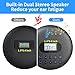 ARAFUNA Portable CD Player with Dual Stereo Speakers, Rechargeable Compact CD Player for Car with Anti-Skip Protection, Headphones and AUX Cable