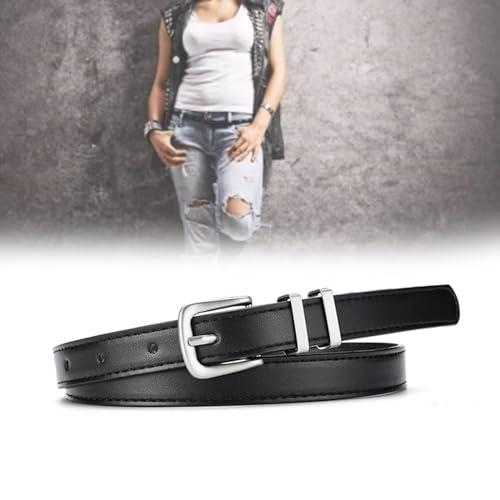 Fashion Womens Leathers Belt Soft Leathers Waist Belt With Metal Pin Buckle For Jeans Pants Width 0.7" Length 41''2
