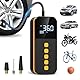 Ankilo Elektrische Luftpumpe,150PSI Fahrrad Akku Kompressor, Digitaler LED-Bildschirm mit Manometer,1500mAh Akku Kompressor,Kann für Fahrräder, Motorräder, Autos, Bälle verwendet Werden