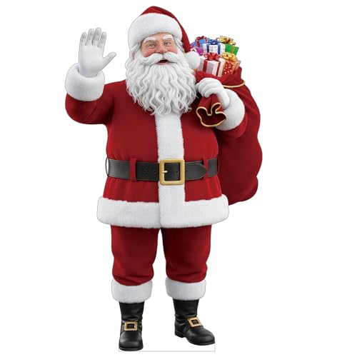 EnjoyView Santa Claus Christmas Life Size Cardboard Cutout Standup 6FT