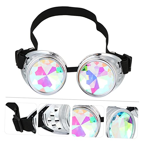 Lunettes kaléidoscope steam punk de fête avec verres à prisme rétro