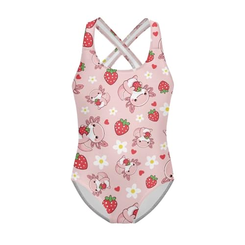 Image of JEOCODY Swimsuit for Girls One Piece Bathing Suit for Teens Crossback Hawaiian Beach Swimwear