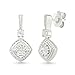 DGOLD Sterling Silver White Round Diamond Fashion Earring (0.03 Cttw)