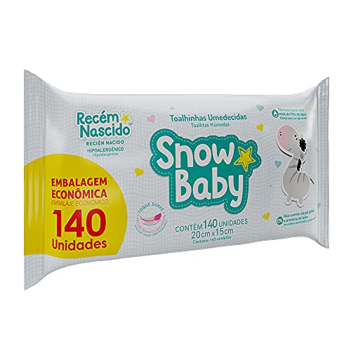 SNOW BABY RECÉM NASCIDO TOALHA UMEDECIDA C/140