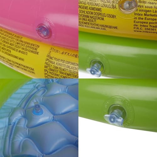 Image of LONGMIRE Sunset Glow Swimming Pool for Kids | Inflatable Round Colourful Ring Baby Pool Portable Baby Bath tub | 0-5 Years | Indoor & Outdoor (Multi Color) (3 FT Round with Pump)