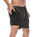 Produktbild FEDTOSING Shorts Herren 2 in 1 Trainingsshorts Sommer Kurze Hosen Fitness Joggen Laufshorts Sporthose Schnelltrocknende Outdoor mit Taschen(Black EU L
