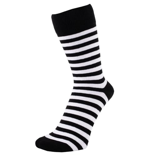 ZAKIRA Finest Combed Cotton Striped Dress Socks for Men, Women - 5 Pack2