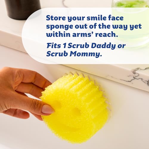 Scrub Daddy Sponge Holder Daddy Caddy - Sponge Holder for Kitchen Sink - Sponge Caddy and Kitchen Organizer with Suction Cups - Self Draining & Dishwasher Safe (1 Count) by Scrub Daddy - Image 4