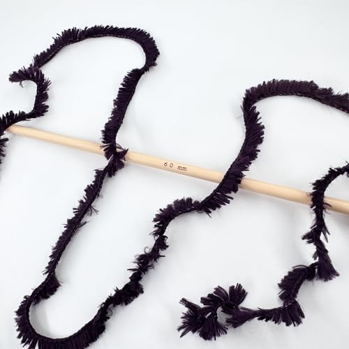 Image of Plush Faux Fur Bulky Yarn, Super Soft Fluffy Fuzzy for Knitting Crocheting Crafting, 100 Gram (3.53 Ounces) 109 Yards (100 Meters) (Dark Eggplant Purple) (3 Skeins)