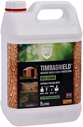 Timbashield - Solvent Based Wood Protection - Clear - 5L - Wood Stain & Waterproof Protection - Protection from Dry-Film Fungal Growth - Treatment for Sheds, Fences & General Garden Furniture