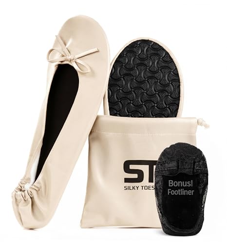 Silky Toes Foldable Flats for Women – Portable Ballet Shoes for Weddings, Parties, Events, Travel...